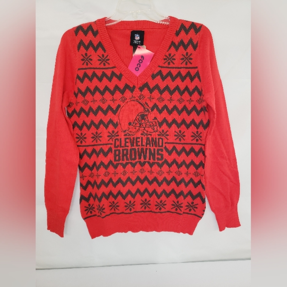NFL V-neck Cleveland Browns Ugly Christmas Sweater